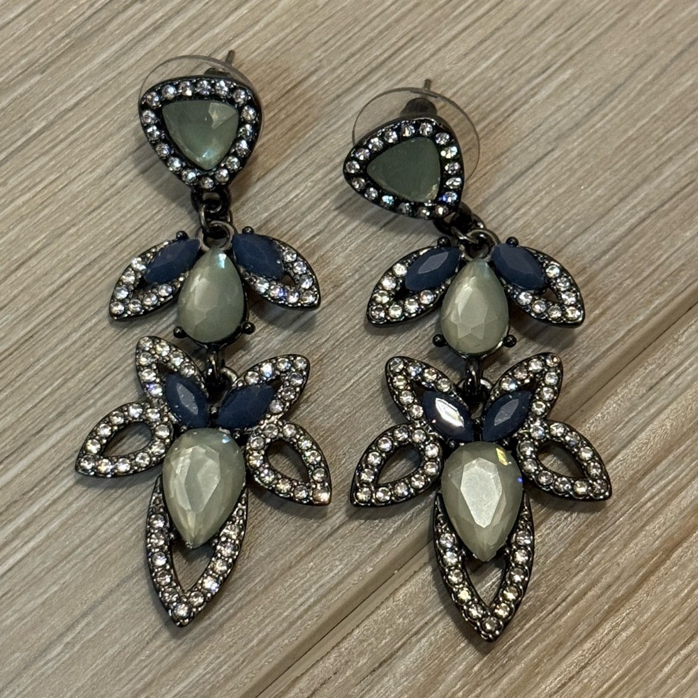 Blue Multi-Color Drop Earrings